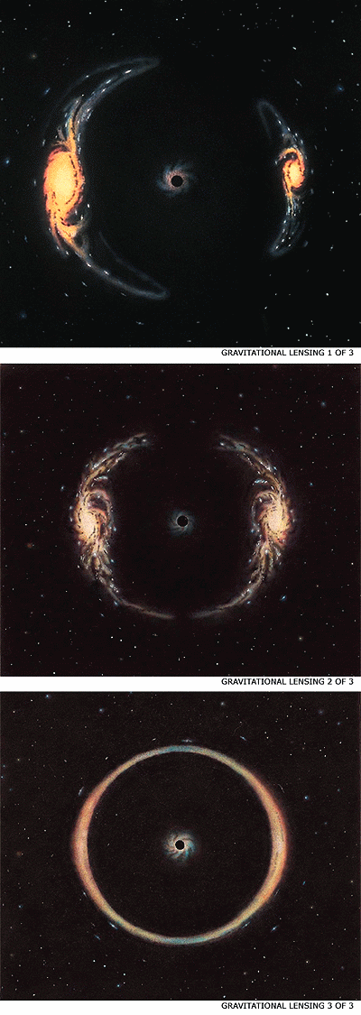 Gravitational Lensing (Set of 3 Paintings)
